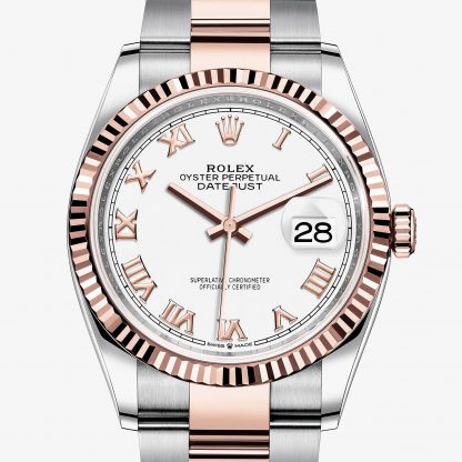rolex Datejust Oyster 36 mm acciaio Oystersteel e oro Everose 126231