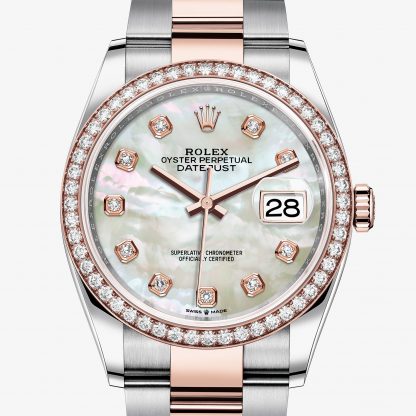 rolex Datejust Oyster 36 mm acciaio Oystersteel e oro Everose 126281RBR